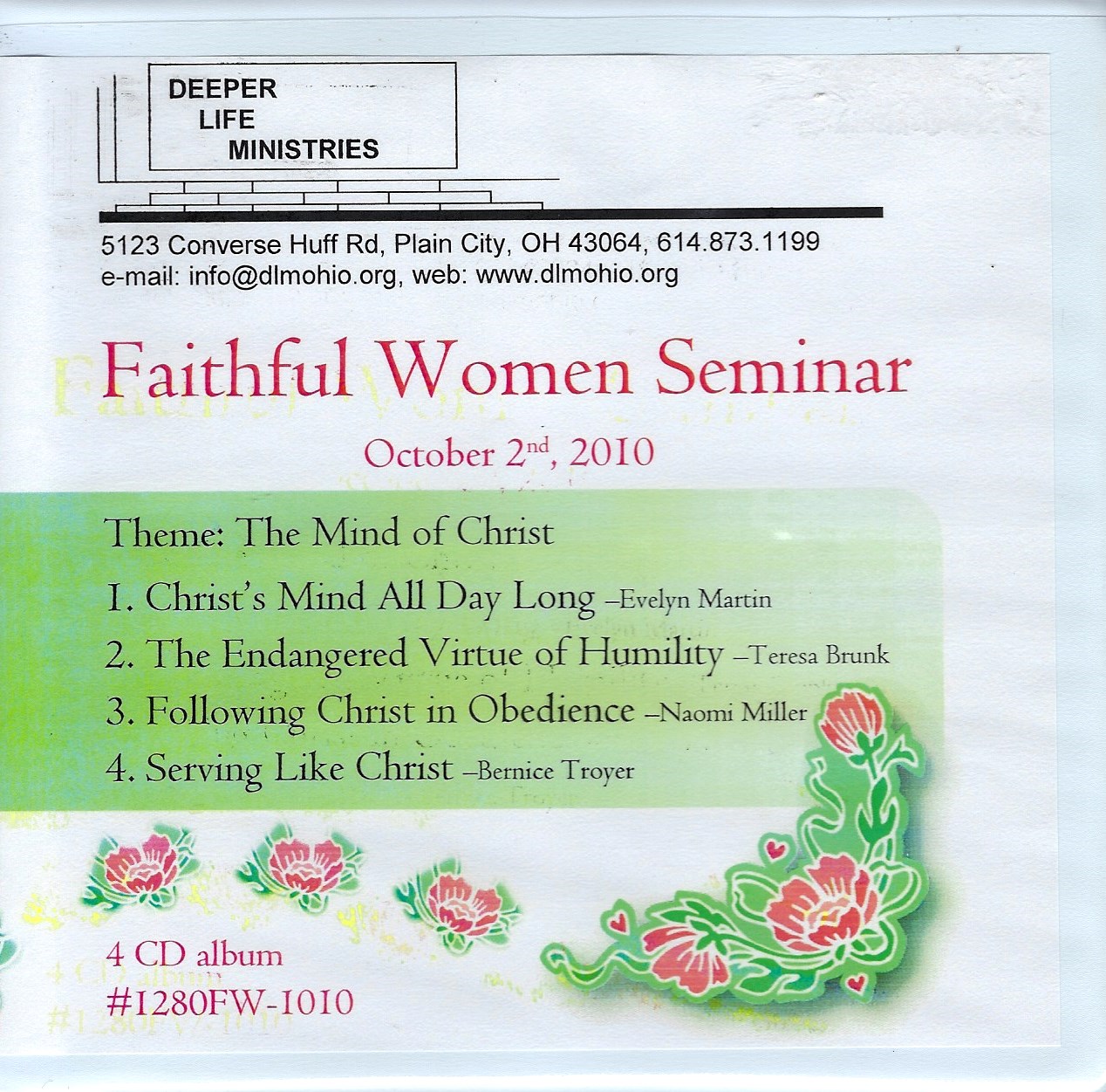 FAITHFUL WOMEN SEMINAR 2010 4 CD album - Click Image to Close